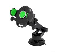 BlissfulAbode Secure Mobile Phone Holder Armor with 360 Degree Rotation Dashboard Bracket and Non Slip Rubber Clamp Arms (green)