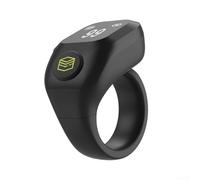 BlissfulAbode Smart Prayer Ring Digital Tasbih Counter Adjustable 18mm 20mm 22mm 0.42 Inch LCD Display 30-Day Standby One-Button for Zikr for Tracker- for Salah Dhikr Meditation(Black)