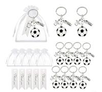 BlissfulAbode Soccer Keychains Bulk 20 Pack with Bags: for mini Soccer Keychains Set for Stocking Fillers Team Prizes Sports Lover Gifts Zinc Alloy 3in(20 Pcs)