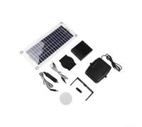 BlissfulAbode Solar Fan Heater 30W 12V Compact Warm Air Blower for RVs Tents - Monocrystalline Panel Outdoor Heating Solution Car Interior