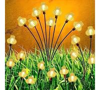 BlissfulAbode Solar-Powered LED Lantern Ground Lights - 4-Pack for Elegant Outdoor Decor