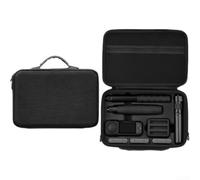 BlissfulAbode Storage Bag for Insta360 X5 Camera Protective Nylon EVA Case Expanded Mesh Pockets Fit for X4 X5 Models Lightweight Shoulder Messenger Bag Travel Photographers Black 31x25.5x7.3cm