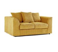 BlissFurniture Ltd 2 Seater Scatter Back Sofa With Soft Jumbo Cord Fabric In Mustard Colour