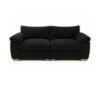 BlissFurniture Ltd Amalfi 2 Seater Split Sofa Soft Fabric In Black