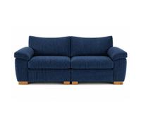 BlissFurniture Ltd Amalfi 2 Seater Split Sofa Soft Fabric In Blue