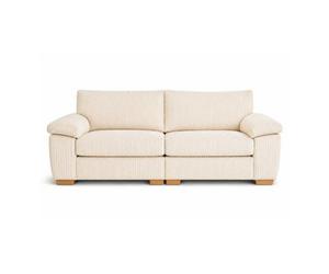 BlissFurniture Ltd Amalfi 2 Seater Split Sofa Soft Fabric In Cream