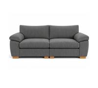 BlissFurniture Ltd Amalfi 2 Seater Split Sofa Soft Fabric In Grey