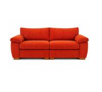 BlissFurniture Ltd Amalfi 2 Seater Split Sofa Soft Fabric In Orange