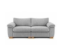 BlissFurniture Ltd Amalfi 2 Seater Split Sofa Soft Fabric In Silver