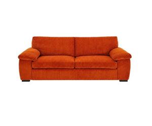 BlissFurniture Ltd Amalfi 3 Seater Sofa In Orange Fabric With Foam Seating & Modern Design