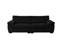 BlissFurniture Ltd Amalfi 3 Seater Split Sofa Soft Fabric In Black