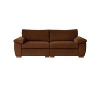 BlissFurniture Ltd Amalfi 3 Seater Split Sofa Soft Fabric In Brown