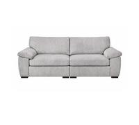 BlissFurniture Ltd Amalfi 3 Seater Split Sofa Soft Fabric In Silver