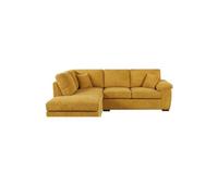 BlissFurniture Ltd Amalfi Left Hand 4 Seater Corner Sofa In Mustard Fabric With Foam Seating & Modern Design