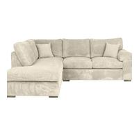 BlissFurniture Ltd Amalfi Left Hand Corner Sofa Soft Fabric With Foam Seating & Modern Design In Cream