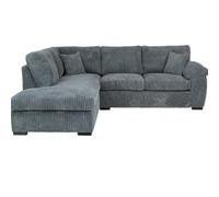 BlissFurniture Ltd Amalfi Left Hand Corner Sofa With Soft Fabric In Grey