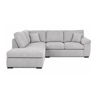 BlissFurniture Ltd Amalfi Left Hand Corner Sofa With Soft Fabric In Silver