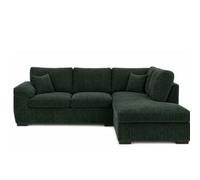 BlissFurniture Ltd Amalfi Right Hand 4 Seater Corner Sofa In Green Fabric With Foam Seating & Modern Design