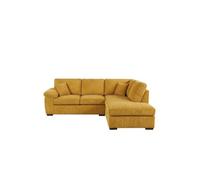 BlissFurniture Ltd Amalfi Right Hand 4 Seater Corner Sofa In Mustard Fabric With Foam Seating & Modern Design