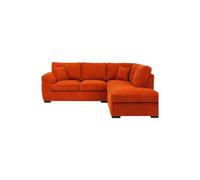 BlissFurniture Ltd Amalfi Right Hand 4 Seater Corner Sofa In Orange Fabric With Foam Seating & Modern Design