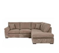 BlissFurniture Ltd Amalfi Right Hand Corner Sofa Soft Fabric With Foam Seating In Beige