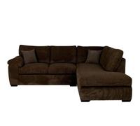 BlissFurniture Ltd Amalfi Right Hand Corner Sofa With Soft Fabric In Brown