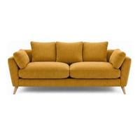 BlissFurniture Ltd Bliss Furniture Harlow Jumbo Cord 2 Seater Sofa, Modern Tailored Design , Suitable For Cozy Lounge In Mustard