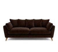 BlissFurniture Ltd Bliss Furniture Harlow Jumbo Cord 3 Seater Sofa, Modern Tailored Design, Plush Seating Ribbed Texture In Brown