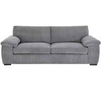 BlissFurniture Ltd Jumbo Cord Amalfi 3 Seater Sofa Stylish And Spacious Sofa For Modern Living Rooms Soft Cushions & Cozy Soft Cord Fabric In Grey