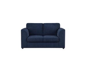 BlissFurniture Ltd Jumbo Cord High Back 2 Seater Sofa Luxury Comfort & Modern Style In Blue