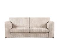 BlissFurniture Ltd Jumbo Cord High Back 3 Seater Sofa Luxury Comfort & Modern Style In Cream