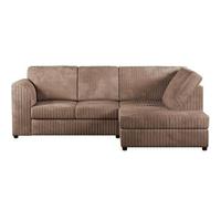 BlissFurniture Ltd Jumbo Cord High Back Right Hand 4 Seater Corner Sofa Luxury Comfort & Modern Style In Beige