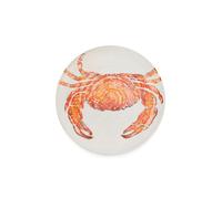 BlissHome Creatures Ceramic Round Platter with Orange Crab Design 37cm in White BlissHome White