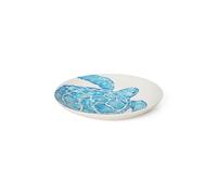 BlissHome Creatures Ceramic Serving Dish Large with Blue Turtle Design 39cm in White BlissHome White