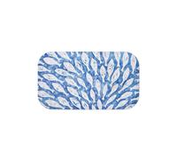 BlissHome Creatures In Bathmat Shoal Fish in Blue BlissHome Blue
