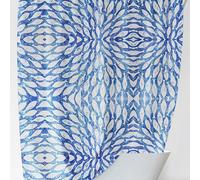 BlissHome Creatures Shoal Fish Shower Curtain - 100% Polyester Fabric, Blue Shoal Fish Design, 180×180 cm, Machine Washable Bathroom Curtain