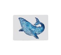 BlissHome Creatures Whale Bathmat - Soft Absorbent Bathroom Mat with Non-Slip Rubber Backing, Humpback Whale Design, 100% Polyester, 60×43 cm, Machine Washable
