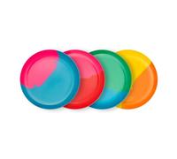 BlissHome Pure Prue Leith Melamine Side Plates Set of 4 - Vibrant, Unique Colours, Perfect for Indoor & Outdoor Use - Durable, Contemporary Design with 4 Distinct Colourways