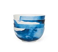 BlissHome Rick Stein Coves of Cornwall - 4 Piece Pasta Bowls Set - 16cm Diameter - Dining Set Featuring Beautiful Tableware Designs Inspired by The Land and Seascape of Cornwall.