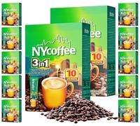 Blissify - NY Coffee 3-in-1 Instant IRISH Coffee with Sugar, 100 Satchet Case Pack - 10 Cases x 10 Packets - Value Pack