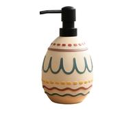 Blissilk Patterned Refillable Resin Cute Soap Dispenser with Easy Pump, Soap Bottle for Bathroom & Kitchen Countertop