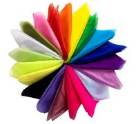 BLISSIQUEE Pack of 20 Juggling Cloths 60 x 60 cm Chiffon Cloths Sensory Play Colourful Cloths for Activities Children's Show Dancing Juggling and Sensory Accessories Decoration