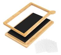 BLISSIQUEE Wrinkle-free auxiliary tool for textile pens, machine washable and textile paint, machine washable, painting accessories with 10 stencils, non-slip before textile painting, ideal for