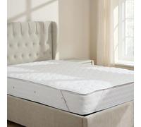 Blisslo Luxury Quilted Waterproof Mattress Protector Double Bed, 30cm Deep Elastic Skirt, Hotel Quality 200 GSM, Hypoallergenic, Bed Bug Proof, Soft, Noiseless, Durable, Washable, White (137x190cm)