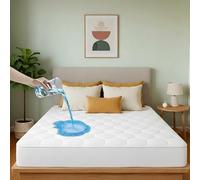 Blisslo Luxury Quilted Waterproof Mattress Protector King Size Bed, 30cm Deep Elastic Skirt, Hotel Quality 200 GSM, Hypoallergenic, Bed Bug Proof, Soft, Noiseless, Durable, Washable, White (150x200cm)