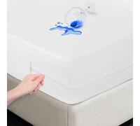 BlissLo Waterproof Mattress Encasement Single Bed (90x190+30cm), Super Soft, Bed Bug & Dust Mite Proof Fully Zipped Mattress Protector, Anti Allergy Bed Bug Mattress Cover with Zip (White)