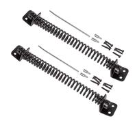 BLISSMART Gate Spring Automatic Adjustable Gate Spring Closer for Garden, Fence Doors Carbon Steel Strong & Durable Outdoor Wooden Gate Hardware Weather Resistant (Pack of 2) (Black, 10 inch)