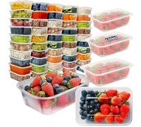 BLISSMART Plastic Food Containers with Lids 650ml x 25 Meal Prep Containers Reusable Microwave, Freezer & Dishwasher Safe Airtight & Leakproof Takeaway Containers Freezer Containers