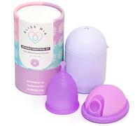 BlissMia Reusable Menstrual Cup & Disc Kit (Large) | Soft Medical-Grade Silicone | Pull-Tab for Easy Removal | 12-Hour Wear | Heavy Flow Pad & Tampon Alternative | Sterilizer/Case | No pH Disruption