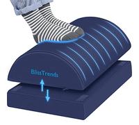 BlissTrends Foot Rest for Under Desk at Work-Versatile Foot Stool with Washable Cover-Comfortable Footrest with 2 Adjustable Heights for Car,Home and Office to Relieve Back,Lumbar,Knee Pain-Blue